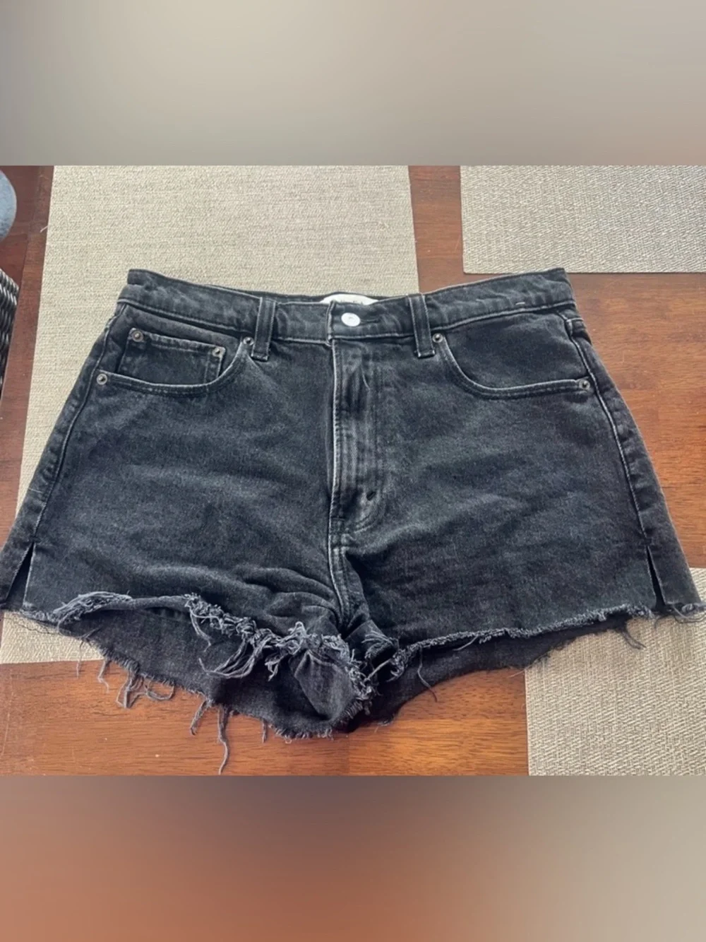 Abercrombie & Fitch‎ black denim shorts